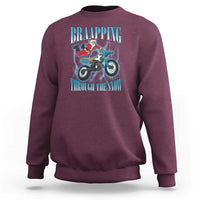 Dirt Bike Christmas Sweatshirt Brraaap Funny Motocross Biker Xmas Gift - Wonder Print Shop