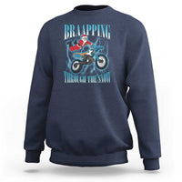 Dirt Bike Christmas Sweatshirt Brraaap Funny Motocross Biker Xmas Gift - Wonder Print Shop