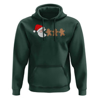 Funny Christmas Hoodie Santa Eating Gingerbread Men Gamer Men Women Kids