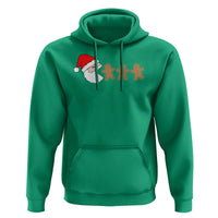 Funny Christmas Hoodie Santa Eating Gingerbread Men Gamer Men Women Kids
