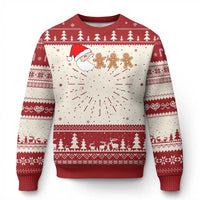 Funny Ugly Christmas Sweater Santa Eating Gingerbread Men Gamer Men Women Kids - Wonder Print Shop
