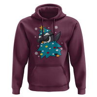 Christmas Penguin Hoodie Funny Animals Xmas Tree Lights Boys Kids