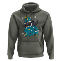Christmas Penguin Hoodie Funny Animals Xmas Tree Lights Boys Kids