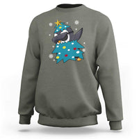 Christmas Penguin Sweatshirt Funny Animals Xmas Tree Lights Boys Kids - Wonder Print Shop