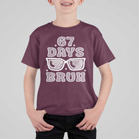 Bruh 67 Days of School T Shirt For Kid Funny Six Seven 6 7 Teen Gen Z Alpha Meme Teacher - Wonder Print Shop