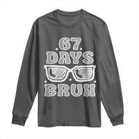 Bruh 67 Days of School Long Sleeve Shirt Funny Six Seven 6 7 Teen Gen Z Alpha Meme Teacher - Wonder Print Shop