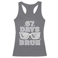 Bruh 67 Days of School Racerback Tank Top Funny Six Seven 6 7 Teen Gen Z Alpha Meme Teacher - Wonder Print Shop