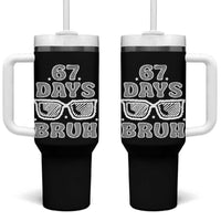 Bruh 67 Days of School Tumbler With Handle Funny Six Seven 6 7 Teen Gen Z Alpha Meme Teacher - Wonder Print Shop