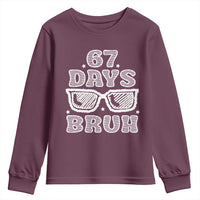Bruh 67 Days of School Youth Sweatshirt Funny Six Seven 6 7 Teen Gen Z Alpha Meme Teacher - Wonder Print Shop