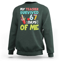 My Teacher Survived 67 Days Of Me Sweatshirt Funny Six Seven Teen Gen Z Alpha Meme - Wonder Print Shop