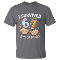 I Survived 67 Days of School Funny Six Seven Meme T Shirt - Wonder Print Shop