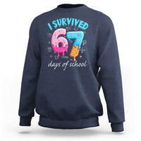 I Survived 67 Days of School Funny Six Seven Meme Sweatshirt Baseball Ice Cream Dripping - Wonder Print Shop