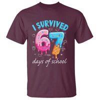 I Survived 67 Days of School Funny Six Seven Meme T Shirt Baseball Ice Cream Dripping - Wonder Print Shop