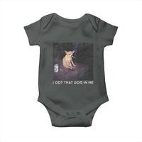 I Got That Dog In Me Baby Onesie Retro Funny Chihuahua Smoking Beer - Wonder Print Shop