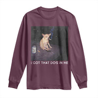 I Got That Dog In Me Long Sleeve Shirt Retro Funny Chihuahua Smoking Beer - Wonder Print Shop