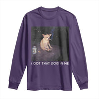 I Got That Dog In Me Long Sleeve Shirt Retro Funny Chihuahua Smoking Beer - Wonder Print Shop