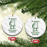 Funny Frog Ceramic Ornament My Heebies Have Been Jeebied Weirdcore Meme - Wonder Print Shop
