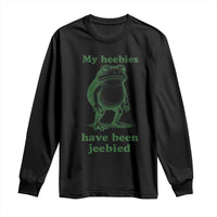 Funny Frog Long Sleeve Shirt My Heebies Have Been Jeebied Weirdcore Meme - Wonder Print Shop
