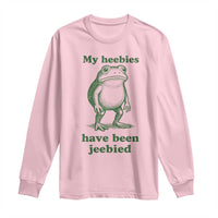 Funny Frog Long Sleeve Shirt My Heebies Have Been Jeebied Weirdcore Meme - Wonder Print Shop