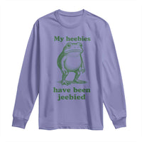 Funny Frog Long Sleeve Shirt My Heebies Have Been Jeebied Weirdcore Meme - Wonder Print Shop