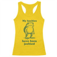 Funny Frog Racerback Tank Top My Heebies Have Been Jeebied Weirdcore Meme - Wonder Print Shop