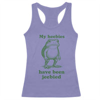 Funny Frog Racerback Tank Top My Heebies Have Been Jeebied Weirdcore Meme - Wonder Print Shop