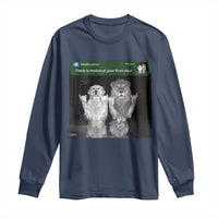 There is Motion at Your Front Door Long Sleeve Shirt Funny Golden Retriever Dog And Lion Motion Meme - Wonder Print Shop