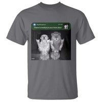 There is Motion at Your Front Door T Shirt Funny Golden Retriever Dog And Lion Motion Meme - Wonder Print Shop