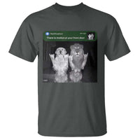There is Motion at Your Front Door T Shirt Funny Golden Retriever Dog And Lion Motion Meme - Wonder Print Shop