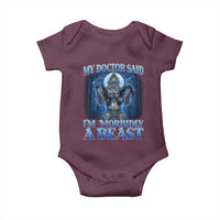 Funny Alpha Wolf Baby Onesie My Doctor Said I'm Morbidly A Beast Meme - Wonder Print Shop