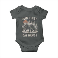 Can I Pet Dat Dawg Baby Onesie Hiker Animal Lover Funny Bear Outdoors Meme - Wonder Print Shop