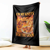 Funny Crab Rangoon Meme Throw Blanket Vintage 90s Style On My Knees Bootleg Graphic - Wonder Print Shop