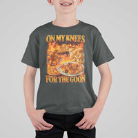 Funny Crab Rangoon Meme T Shirt For Kid Vintage 90s Style On My Knees Bootleg Graphic - Wonder Print Shop