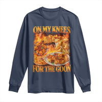 Funny Crab Rangoon Meme Long Sleeve Shirt Vintage 90s Style On My Knees Bootleg Graphic - Wonder Print Shop