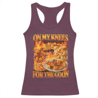 Funny Crab Rangoon Meme Racerback Tank Top Vintage 90s Style On My Knees Bootleg Graphic - Wonder Print Shop