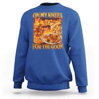 Funny Crab Rangoon Meme Sweatshirt Vintage 90s Style On My Knees Bootleg Graphic - Wonder Print Shop