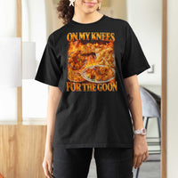 Funny Crab Rangoon Meme T Shirt For Women Vintage 90s Style On My Knees Bootleg Graphic - Wonder Print Shop