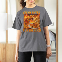 Funny Crab Rangoon Meme T Shirt For Women Vintage 90s Style On My Knees Bootleg Graphic - Wonder Print Shop