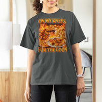 Funny Crab Rangoon Meme T Shirt For Women Vintage 90s Style On My Knees Bootleg Graphic - Wonder Print Shop