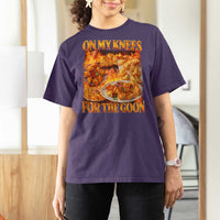 Funny Crab Rangoon Meme T Shirt For Women Vintage 90s Style On My Knees Bootleg Graphic - Wonder Print Shop