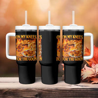 Funny Crab Rangoon Meme Tumbler With Handle Vintage 90s Style On My Knees Bootleg Graphic - Wonder Print Shop