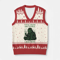 Frog Medic V-Neck Knit Sweater Vest Funny Animal EMT Emergency Health Workers