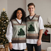 Frog Medic V-Neck Knit Sweater Vest Funny Animal EMT Emergency Health Workers