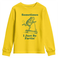 Sometimes I Just Be Fartin Youth Sweatshirt Vintage 90s Funny Frog Meme Unhinged Gag Gift - Wonder Print Shop