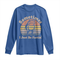 Sometimes I Just Be Fartin Frog Long Sleeve Shirt Funny Silly Unhinged Meme Vintage - Wonder Print Shop
