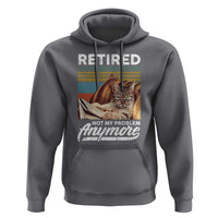 Funny Cat Retired Hoodie Not My Problem Anymore 90s Vintage Style