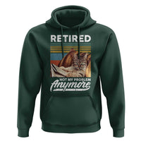 Funny Cat Retired Hoodie Not My Problem Anymore 90s Vintage Style