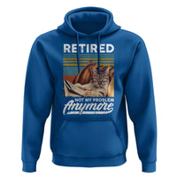 Funny Cat Retired Hoodie Not My Problem Anymore 90s Vintage Style