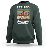 Funny Cat Retired Sweatshirt Not My Problem Anymore 90s Vintage Style