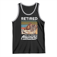 Funny Cat Retired Tank Top Not My Problem Anymore 90s Vintage Style